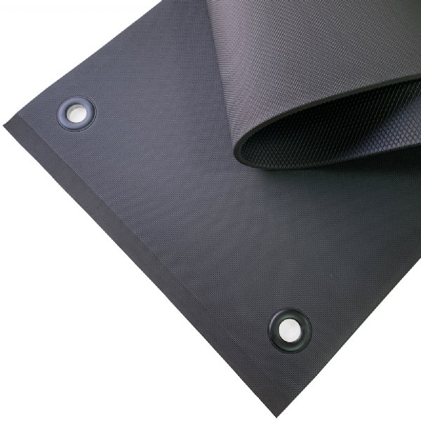 exercise mat with eyelets