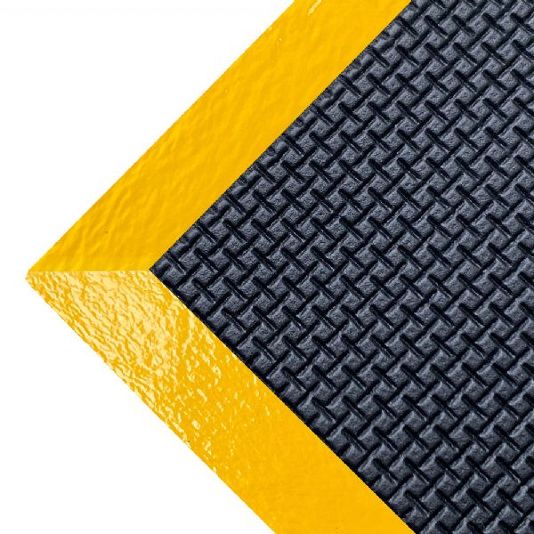 anti fatigue mat with yellow borders