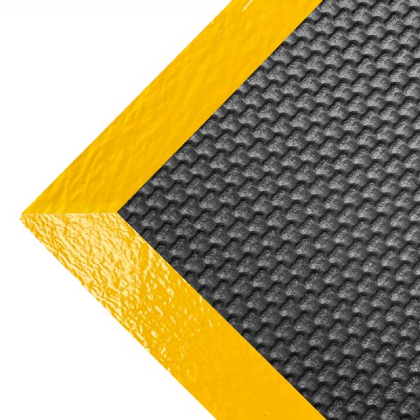 Robust Anti-Fatigue Mat Black/ Yellow
