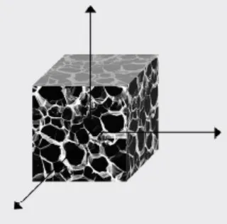 3D-expanded union structure foam