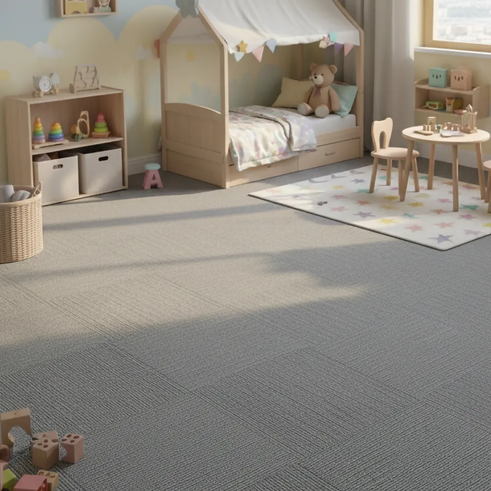 Residential Carpeted Flooring Tiles