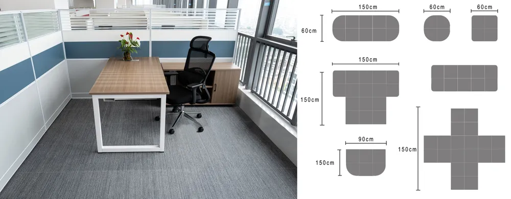 Carpeted Flooring Tiles